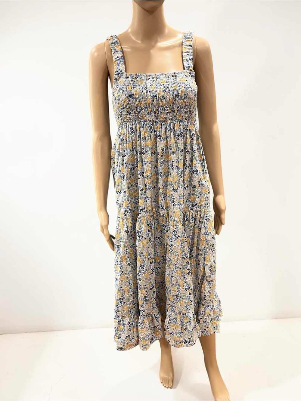 Summer floral smocked sun dress cotton Jacquie the label-S